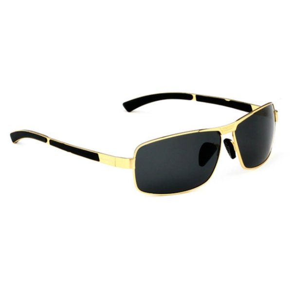 Giá bán Fancyqube Mens Color Film Aluminum-magnesium Sunglasses Gold (Intl)