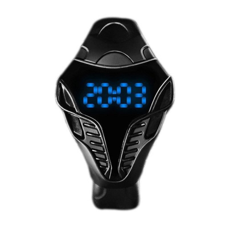 Nơi bán Fashion Unisex Creative Snake Head Shaped LED Digital Electronic Watches Wristwatch blue - intl