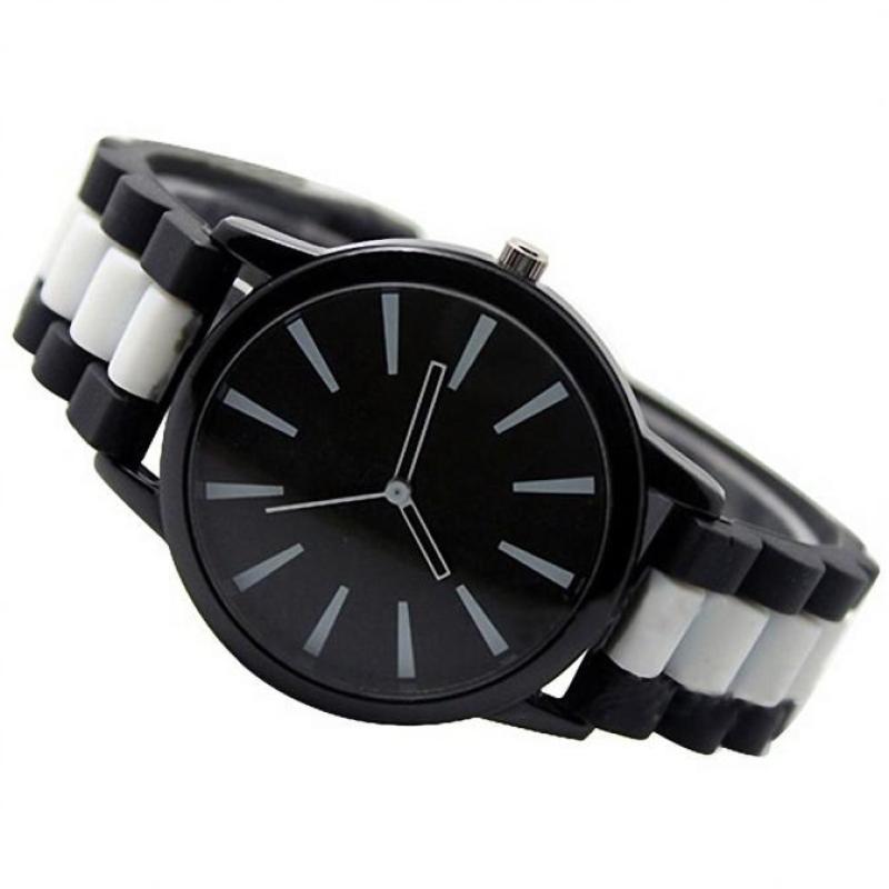 Nơi bán Thời trang Unisex Nam Nữ Dẻo Silicone Đeo Tay Thạch Anh (Trắng)