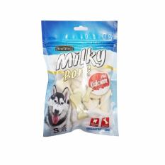 HCMThức ăn vặt gặm sạch răng cho chó mèo vị sữa Milky bone size S