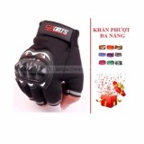 [HCM]Găng tay hở ngón có gù nhựa (Đen Size M) + Tặng 1 Khăn phượt đa năng