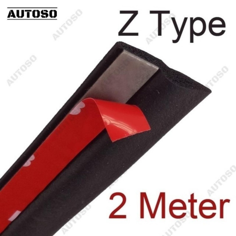 Gioăng cao su chữ Z chống ồn xe hơi - Bộ 2m, chống bụi chống thoát nước cao cấp - AUTOSO