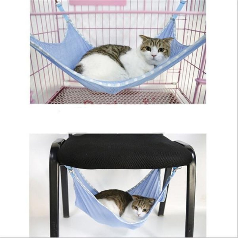 Hang-qiao Mèo Cưng Lưới Võng Lồng Treo Giường Xanh Dương-Quốc Tế-quốc tế