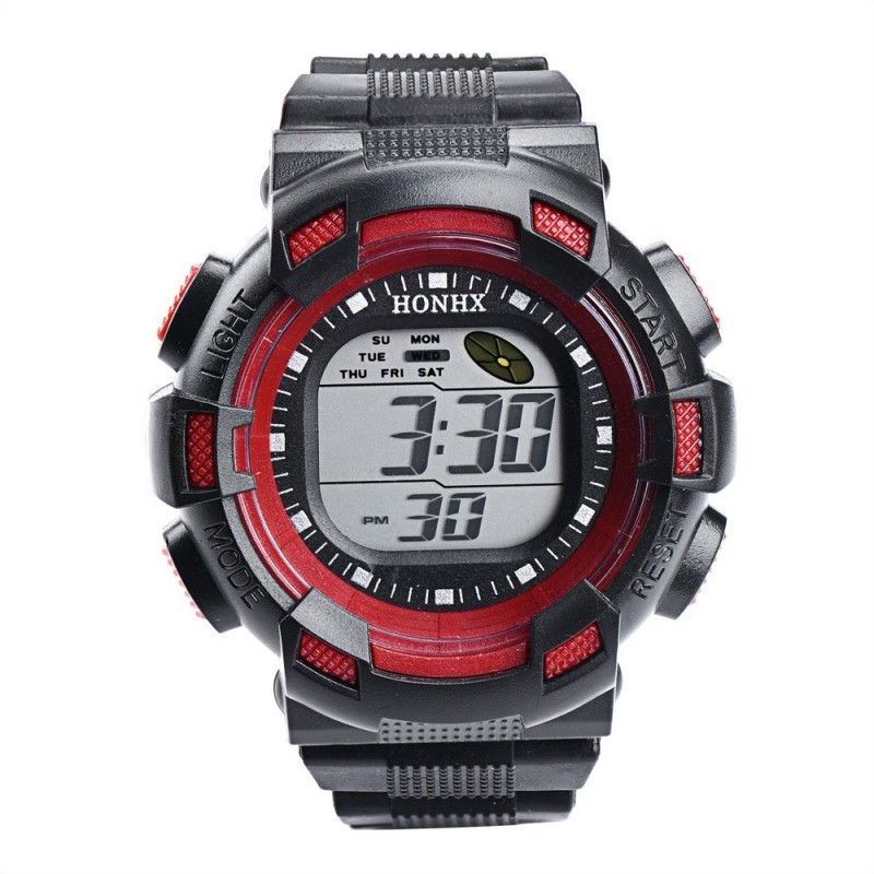 Nơi bán HONHX Brand watch round dial cute digital watch cheap camouflage wristwatch for children camo style silicone rubble clock 71 - intl