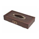 Hộp đựng giấy ăn trên xe cao cấp(màu nâu)