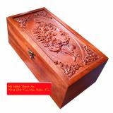 Hộp đựng nữ trang và trang điểm gỗ hương trạm mặt tích chim hoa TS7T