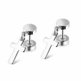Khuyên inox Thánh giá Màu Bạc
