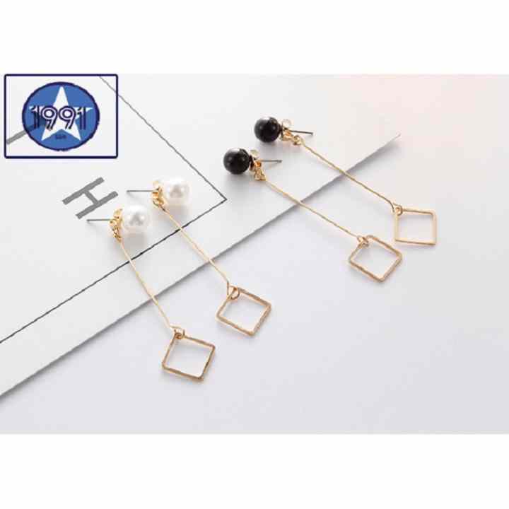 Khuyên tai thời trang hình ngọc trai dáng dài
