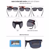 Kính mắt thời trang, Kính cận râm nhiều tròng dáng vuông form to cho nam nữ 6in1