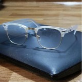 [HCM]Kính Giả Cận Nửa Gọng Chân Nhựa Trắng Đục