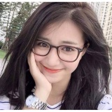 Kính gọng Teen vuông 2 chấm CUTE (Nâu)