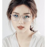 Kính gọng Trong suốt mắt Vuông bầu (Trắng Trong)