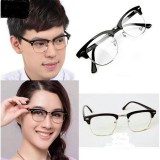 [HCM]Kính Mát Giả Cận Nửa Gọng Trên Nhựa ( kính+khăn+bao da)