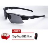 kính mắt thời trang kiểu quân đội k36 (đen)+ Tặng đồng hồ Led Silicon màu sắc ngẫu nhiên
