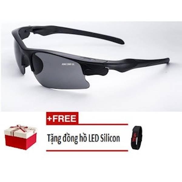 [HCM]kính mắt thời trang kiểu quân đội k36 (đen)+ Tặng đồng hồ Led Silicon màu sắc ngẫu nhiên