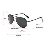 [Hcm]Fashionable Aviator-Style Sunglasses Ncb101 (Black)