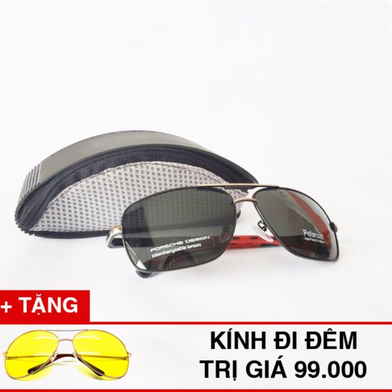 Giá bán Kính Mát Thời Trang Nam Bảo Vệ Mắt PORSCH P8724 Kính Râm Phân Cực Chống Chói,Chống Uv 100% + Tặng 1 Kính Đi Đêm Night View