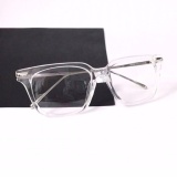 Kính Trong suốt mắt vuông - gọng Kim loại (Trắng Trong)