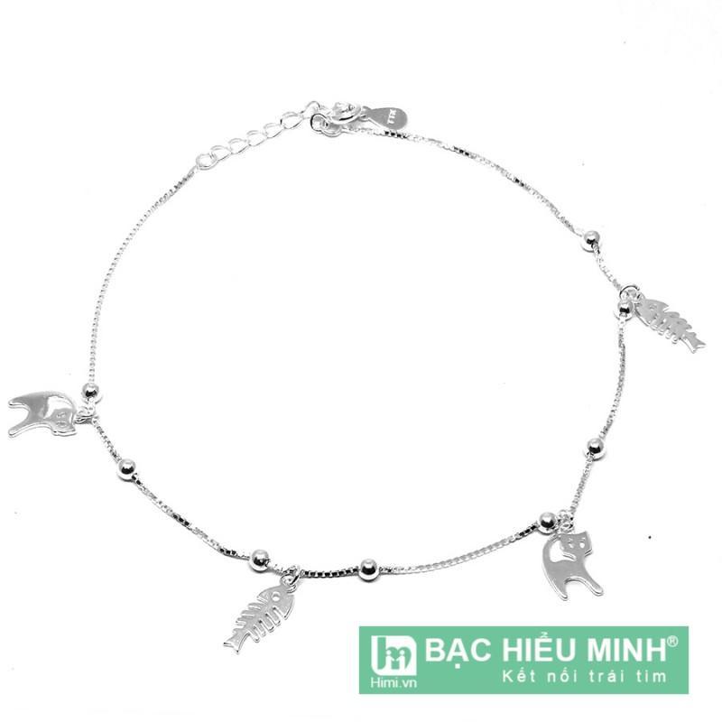 Lắc chân nữ Bạc Hiểu Minh LC054 bạc ý