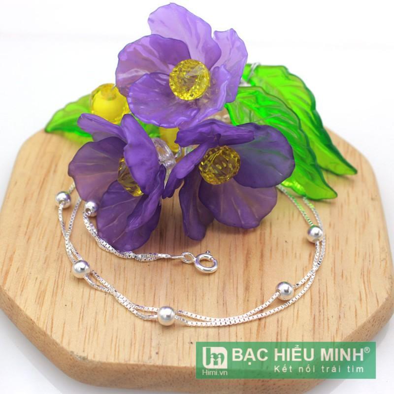 lắc chân nữ BẠC HIỂU MINH lc154 bạc ý