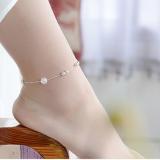 Lắc chân nữ thời trang châu trái tim lung linh lấp lánh HHN-SL0214