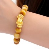 [HCM]Lắc Opal Vàng Tỳ Hưu Bạc Mạ Vàng 24K