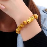 [HCM]Lắc Opal Vàng Tỳ Hưu Bạc Mạ Vàng 24K