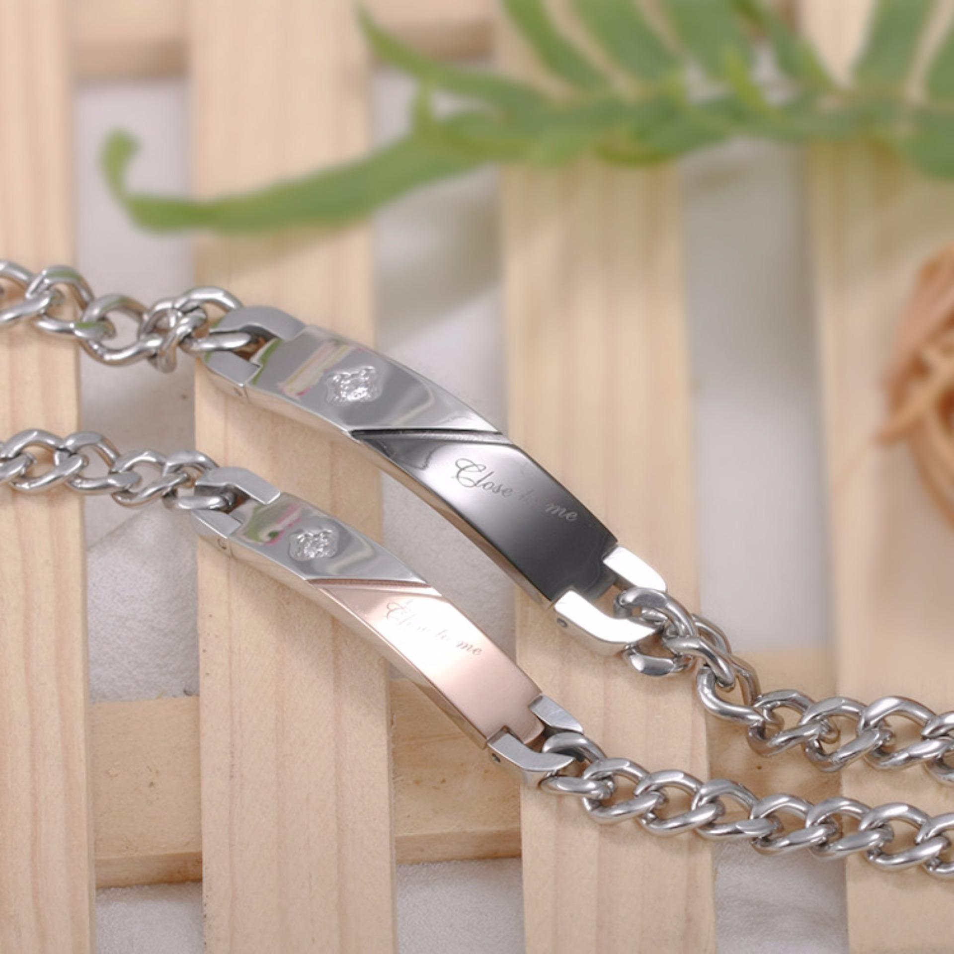 Lắc tay cặp Cloce to me LTC01 (1 đồng, 1 đen)