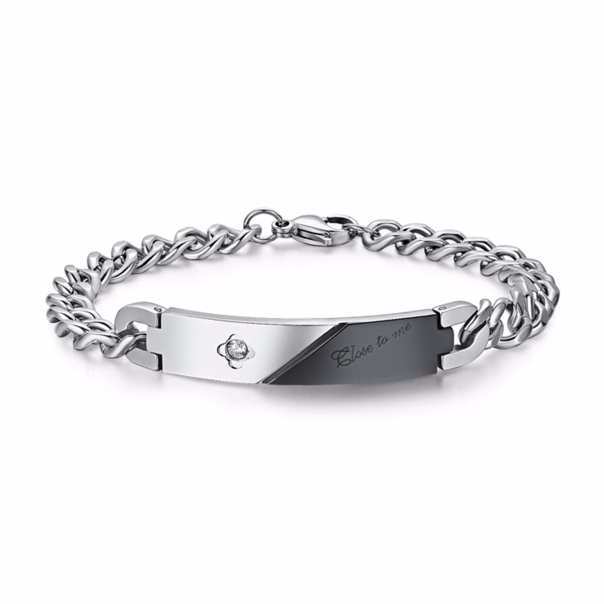 Lắc tay cặp Cloce to me LTC01 (1 đồng, 1 đen)