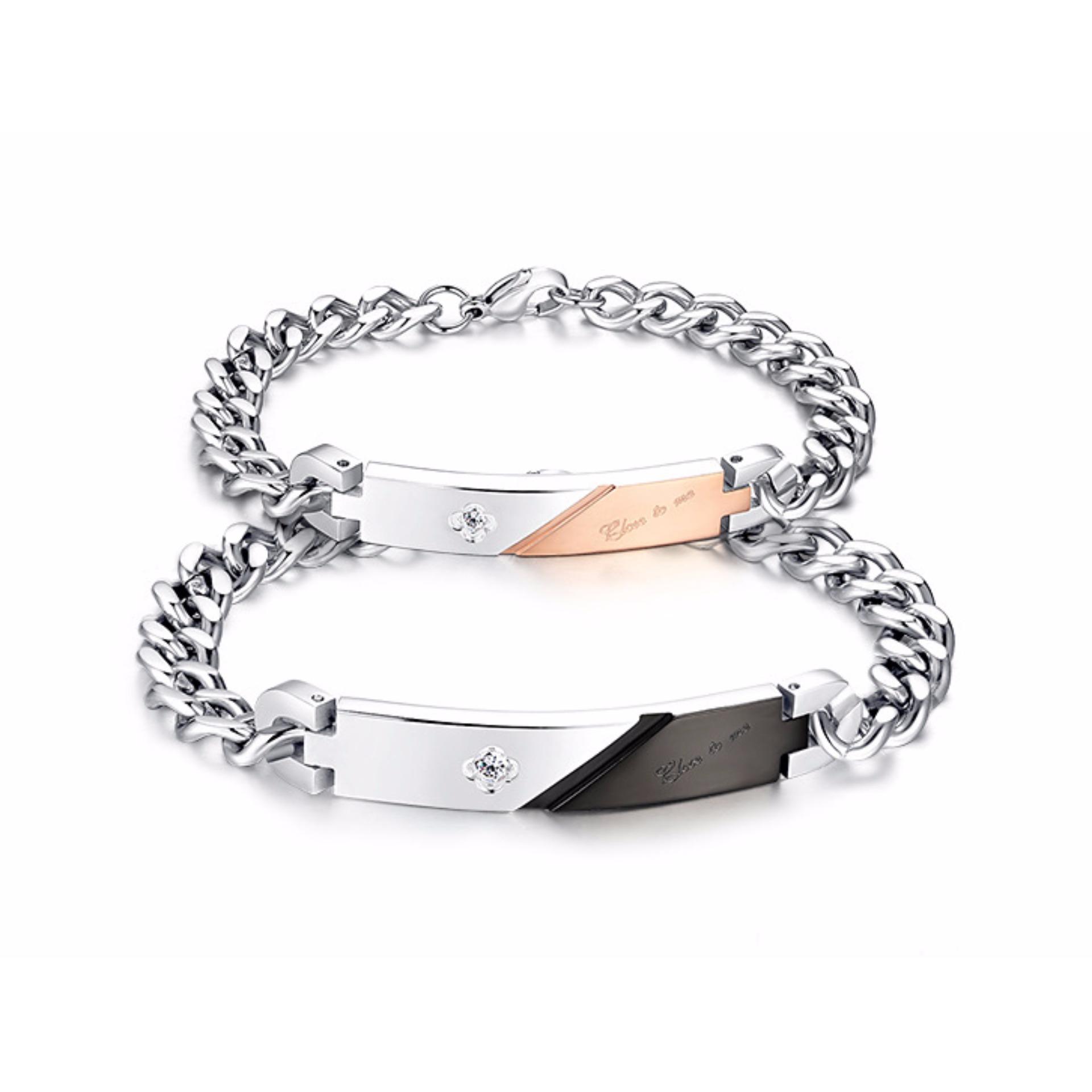 Lắc tay cặp Cloce to me LTC01 (1 đồng, 1 đen)