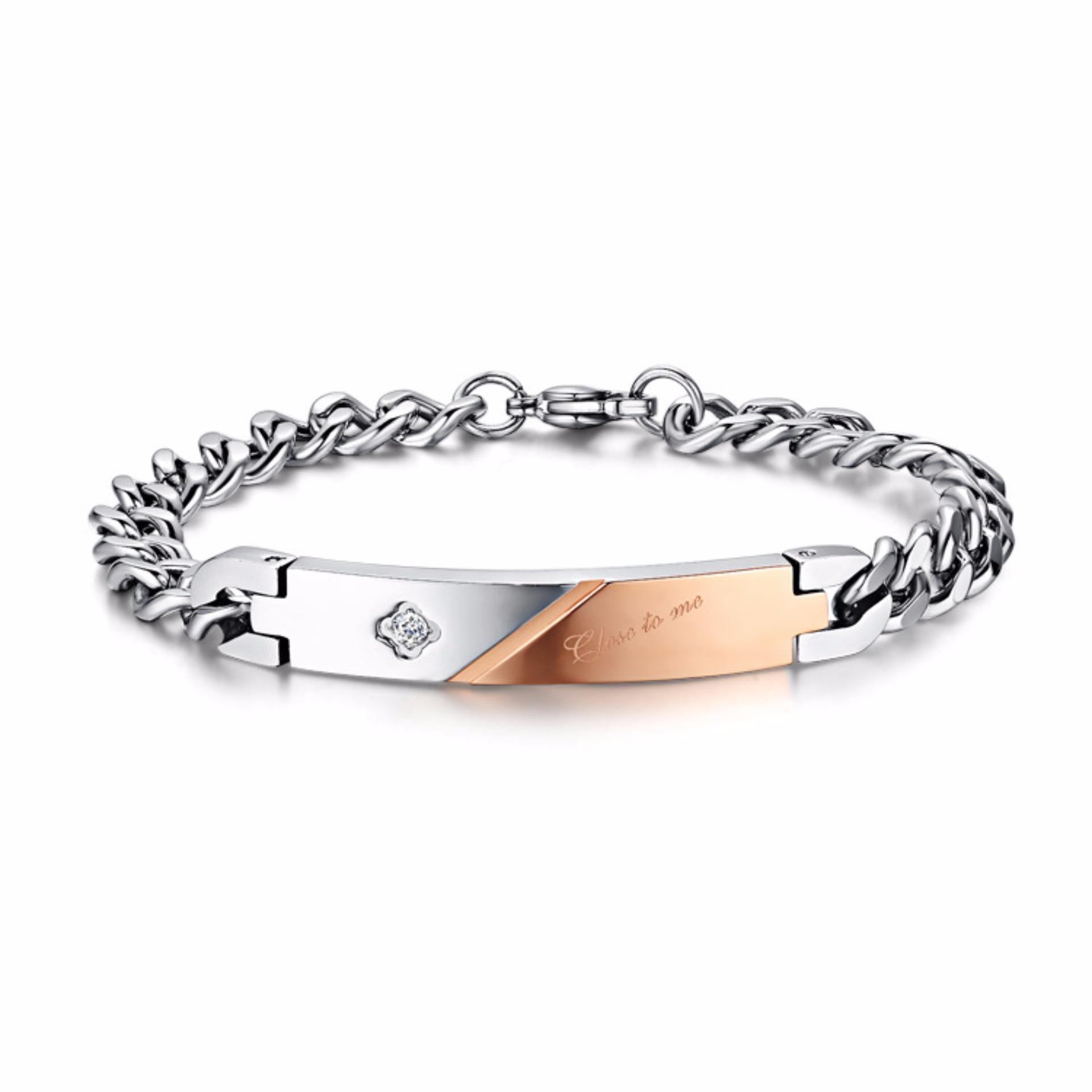 Lắc tay cặp Cloce to me LTC01 (1 đồng, 1 đen)
