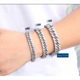 Lắc tay nam inox 12mm LT41 (Màu Bạc)