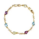Lắc tay nữ bạc mạ vàng 14k - lac10