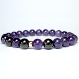 Lắc tay Thạch Anh Tím mix Garnet