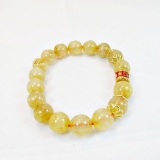 [HCM]Lắc tay thạch anh tóc vàng phối charm S8