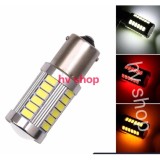 led xe may bóng đèn led xi nhan xe máy 33 SMD SH và ôtô 12V 1 chân 1156 hv shop (sáng vàng )