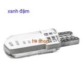 led xe may demi t10 Bộ 2 led demi xi nhan T10 gắn xe máy COB hv shop ( XANH ĐẬM )