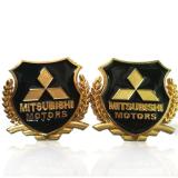 Logo dán xe hơi MOTORS mitsubishi (vàng)