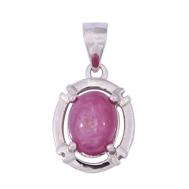 Mặt dây bạc Ruby sao