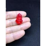 [HCM]  mặt dây chuyền & mặt nhẫn đá poly đỏ  hình tỳ hưu