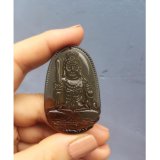 Mặt dây chuyền bản mệnh Bất động minh vương đá poly khói xám