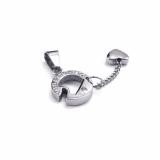 [FREESHIP MAX 15K][HCM]Mặt dây chuyền cặp chữ love MDC140 (Màu Đen + Bạc)