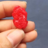 Mặt dây chuyền đá cẩm thạch đỏ hình tỳ hưu