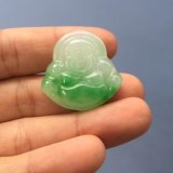 [HCM]Mặt dây chuyền đá cẩm thạch hình di -lặc (Xanh pha trắng)
