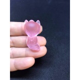 Mặt dây chuyền đá pha lê hồng hình hồ ly