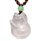 Mặt dây chuyền hồ ly thạch anh hồng Gemstone Bank