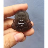 [HCM]Mặt dây chuyền Phật Di Lặc đá thạch anh khói