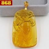 Mặt dây chuyền tượng Quan công Pha lê vàng QC14