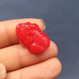 Mặt dây chuyền tỳ hưu đá cẩm thạch đỏ