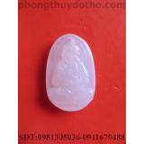 Mặt phật bản mệnh đá mã não trắng - phật a di đà dài 3.6x2.4 cm